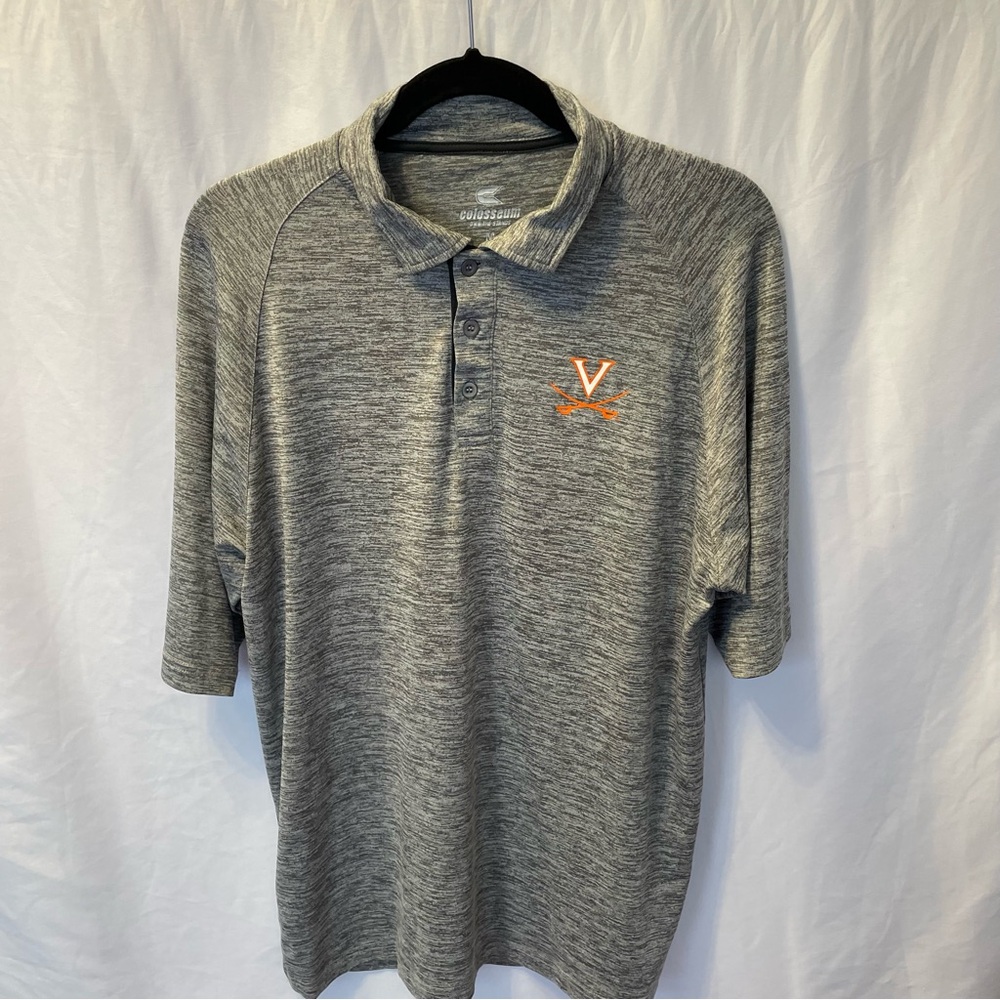 Colosseum‎ UVA Cavaliers Unisex Size Medium Short Sleeve Button Down Polo Shirt
